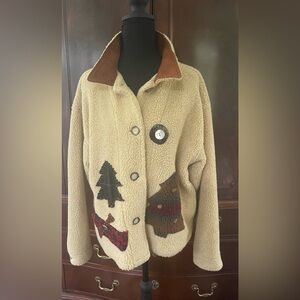 Tasha Polizzi for T.P. Saddle Blanket & Co. Tan Teddy fleece Jacket